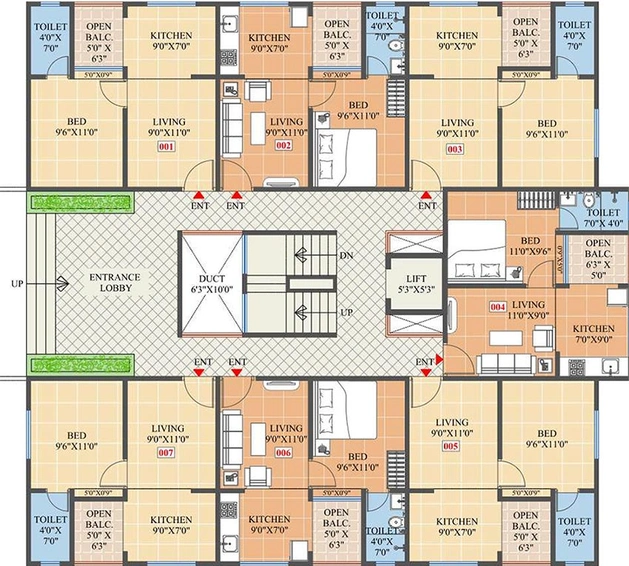 Floor Plan of Unicon Akshar in Perne, Pune - Image 211993