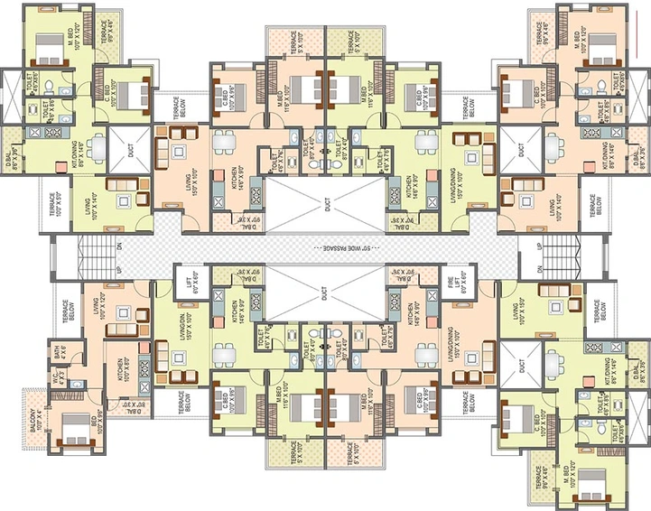 Floor Plan of Balaji Manas Valley in Bhukum, Pune - Image 212008