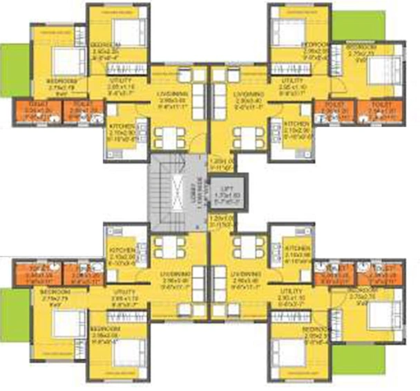 Floor Plan of Amal Maple Terraces in Palghar, Palghar - Image 212058