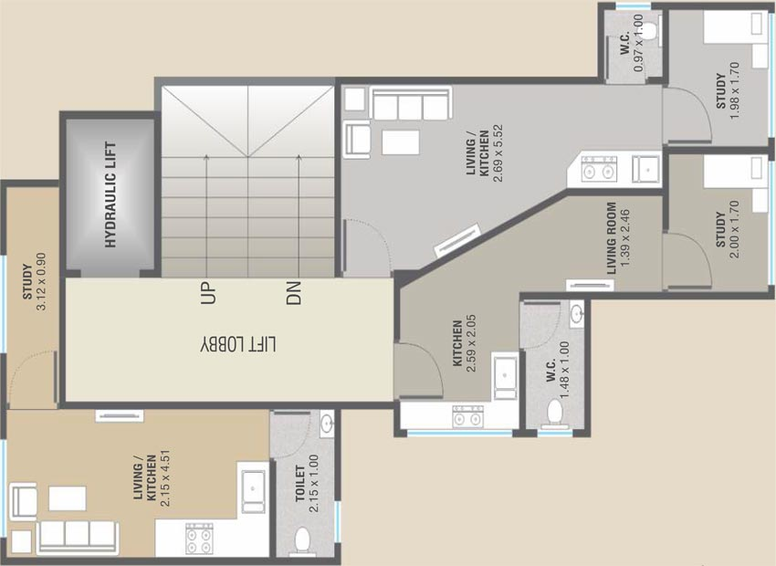 Floor Plan of Maa Harihar Heights in Manjalpur, Vadodara - Image 117222