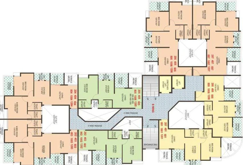 Floor Plan of Harpale Sky View in Phursungi, Pune - Image 212076