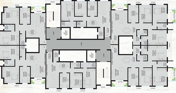 Floor Plan of Bafna Luxuria in Palghar, Palghar - Image 212104