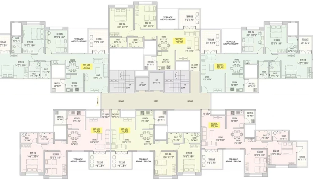 Floor Plan of Karan Clarissa in Warje, Pune - Image 212117