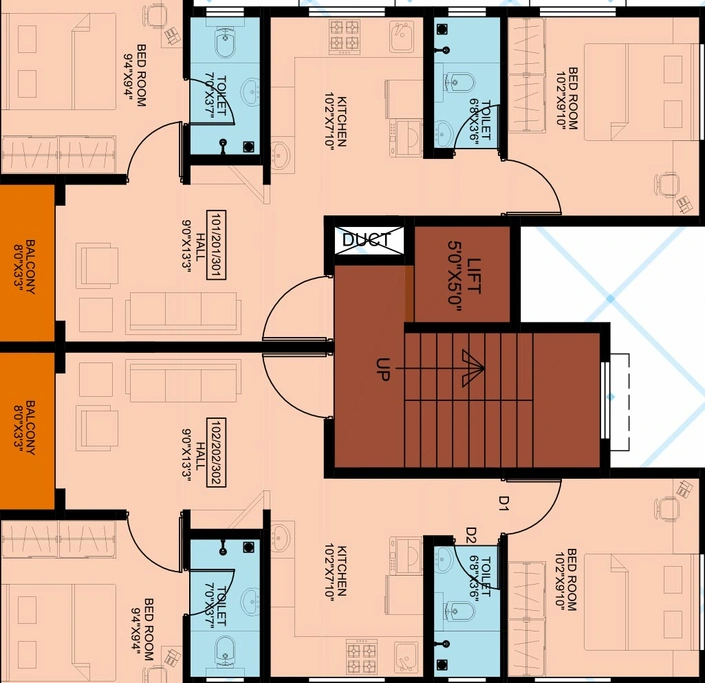Floor Plan of Krishna Vasant Kunj in Lohegaon, Pune - Image 212124