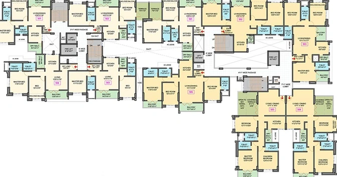 Floor Plan of Makwana Ishanand in Wanowrie, Pune - Image 212133