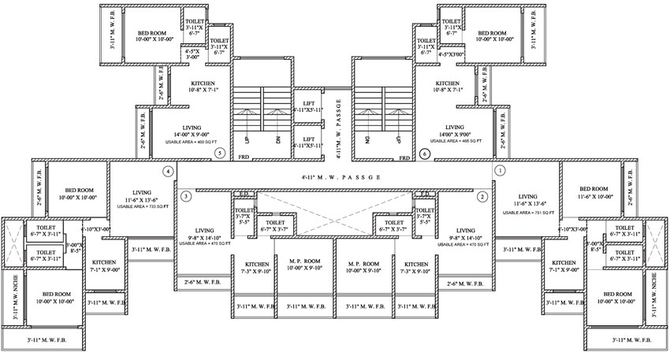 Floor Plan of Vaibhavlaxmi Valeria in Mulund East, Mumbai - Image 32039