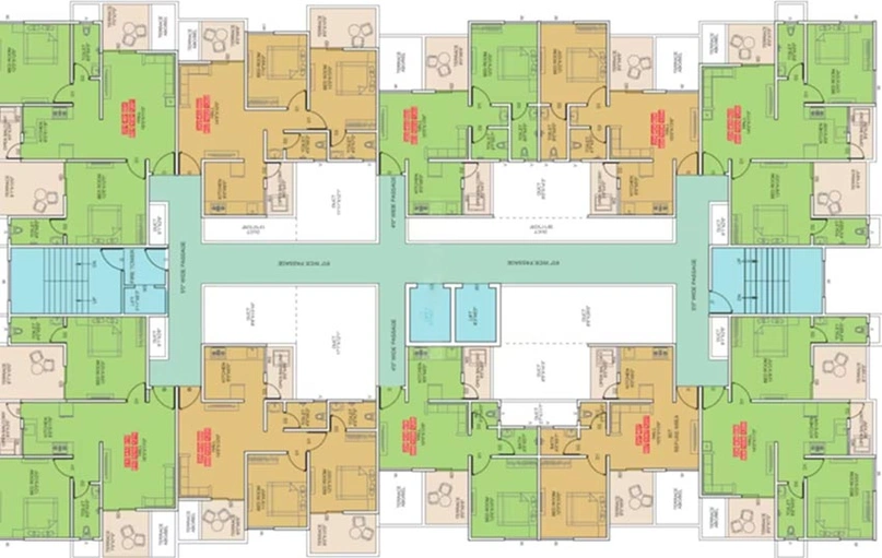 Floor Plan of Rohan Yuva in Wagholi, Pune - Image 212212