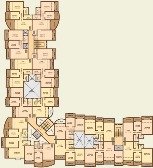 Floor Plan of Kothari Mahavir Garden in Palghar, Palghar - Image 212234