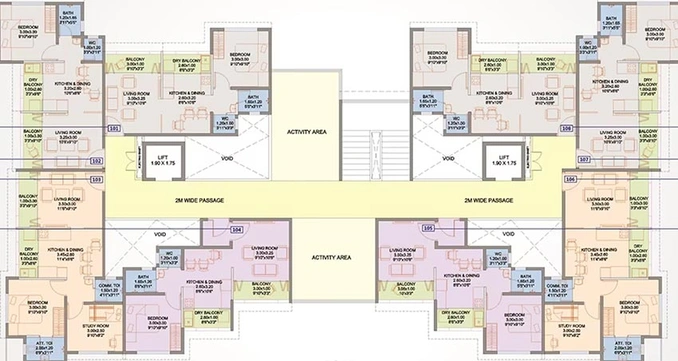 Floor Plan of Viraj Anandwan in Ambegaon, Pune - Image 212277