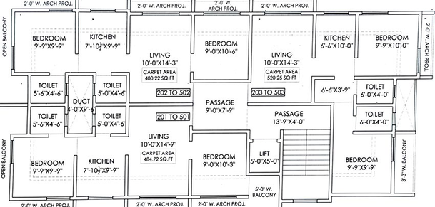 Floor Plan of Navya Darshan in Palghar, Palghar - Image 212288