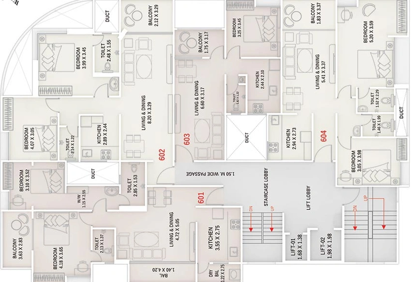 Floor Plan of Akshay Landmark in Dattawadi, Pune - Image 212304