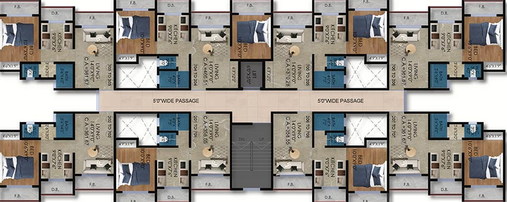 Floor Plan of SK Omkar Heights in Palghar, Palghar - Image 212365
