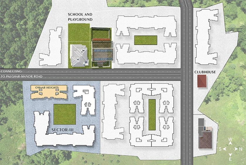 Master Plan of SK Omkar Heights in Palghar, Palghar - Image 212366