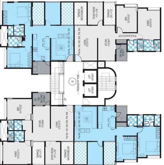 Floor Plan of Avnee Bellavista in Kondhwa, Pune - Image 212348