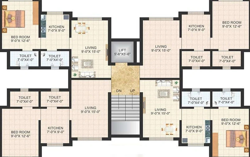 Floor Plan of Oswal Dream City in Palghar West, Palghar - Image 212386