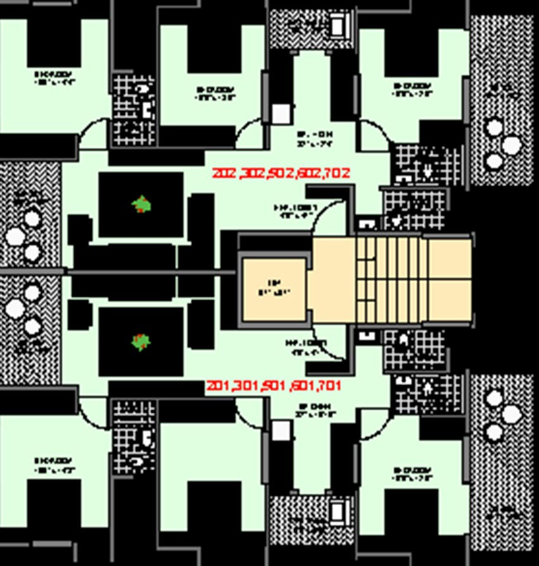 Floor Plan of Badhekar Sanjeevan in Aundh, Pune - Image 212405