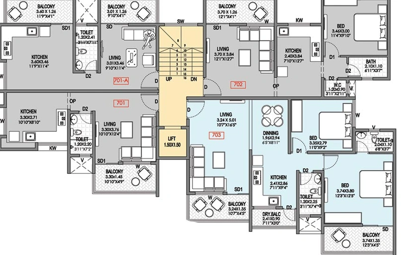 Floor Plan of Badhekar Shree in Kothrud, Pune - Image 212418