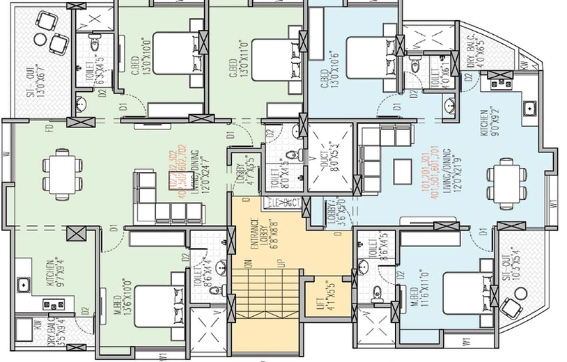 Floor Plan of Badhekar Shreekunja in Karve Nagar, Pune - Image 212434