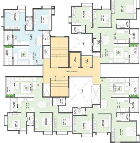 Floor Plan of Badhekar Sneh in Kothrud, Pune - Image 212455