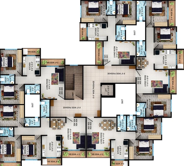 Floor Plan of Shree Dwarkadhish Nagar in Boisar East, Palghar - Image 212501