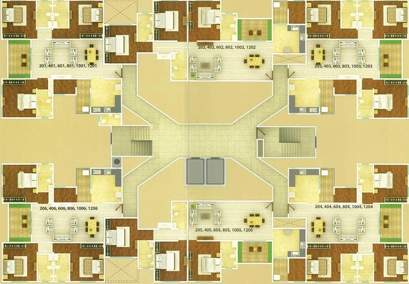 Floor Plan of Konark Riva in Mundhwa, Pune - Image 212500