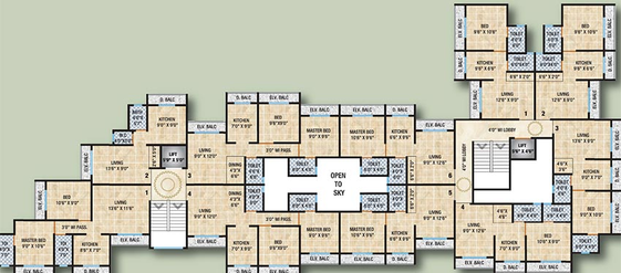 Floor Plan of Shree Shubhangan Greens in Palghar, Palghar - Image 212510