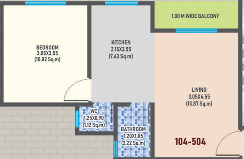 1 BHK Flat in Swara Shree Siddhivinayak Residency in Palghar West, Palghar - Image 829670