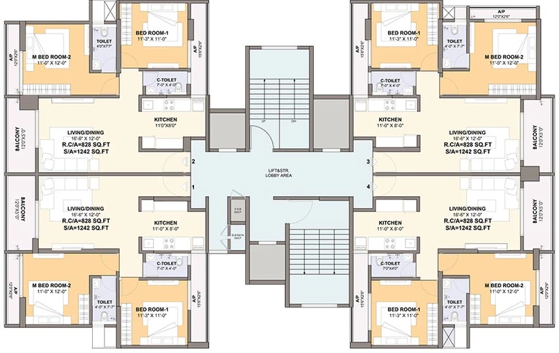 Floor Plan of Quba Jogani Pride in Bhiwandi, Thane - Image 212593