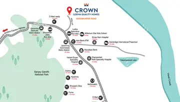 Location of Lodha Crown 1 - Image 212646