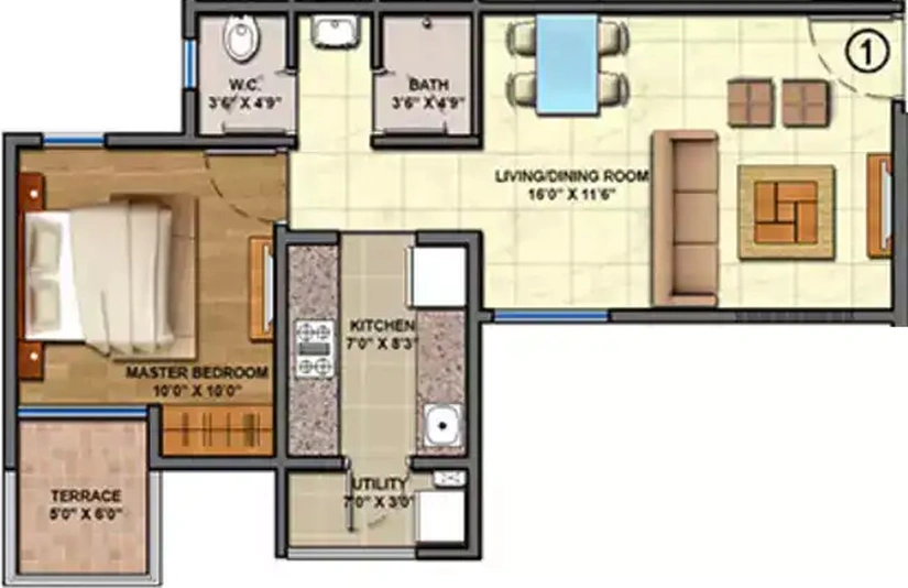 1 BHK Flat in Lodha Lakeshore Greens in Dombivli, Thane - Image 829701
