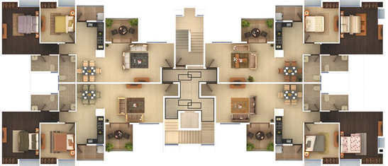 Floor Plan of Pristine Privilege in Aundh, Pune - Image 212691