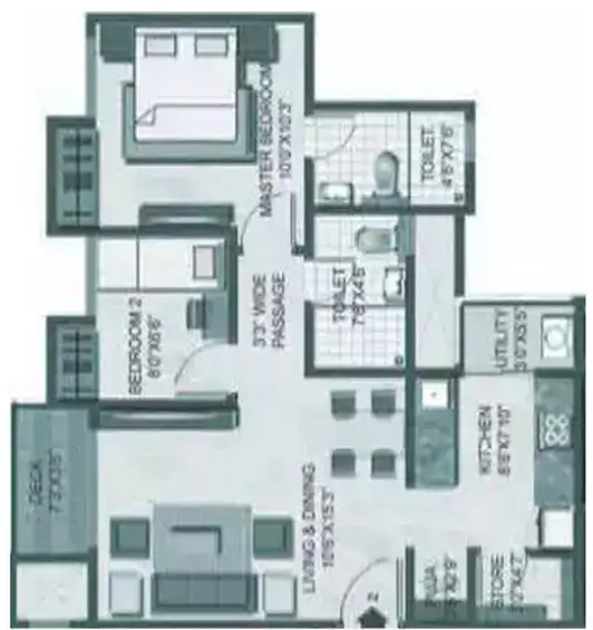2 BHK Flat in Lodha Palava Casa Rio in Dombivli, Thane - Image 829719