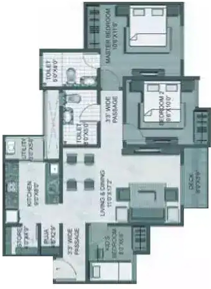 3 BHK Flat in Lodha Palava Casa Rio in Dombivli, Thane - Image 829721