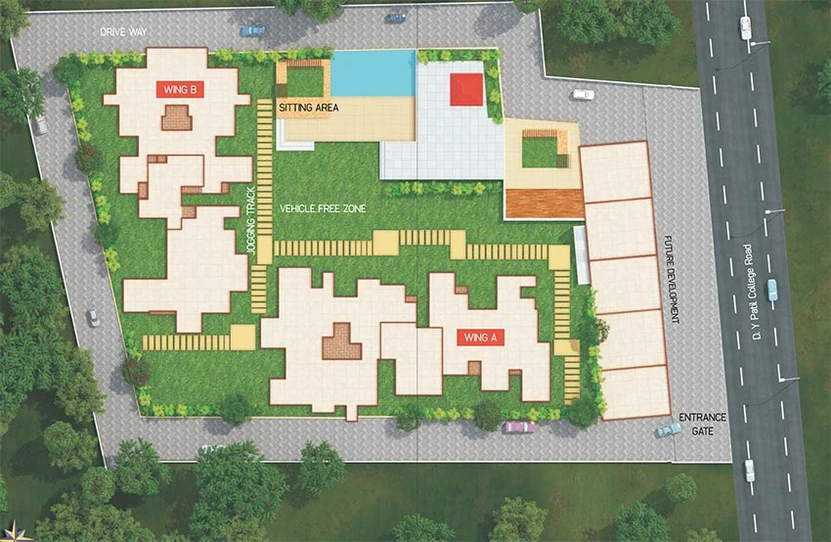 Master Plan of Pristine Shatrunjay in Ravet, Pune - Image 212715