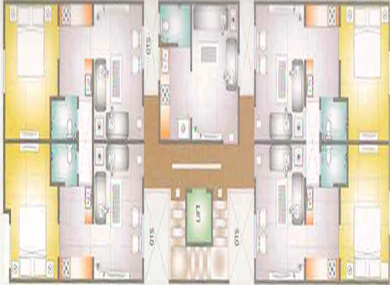 Floor Plan of Gajanand Heights in Manjalpur, Vadodara - Image 118889