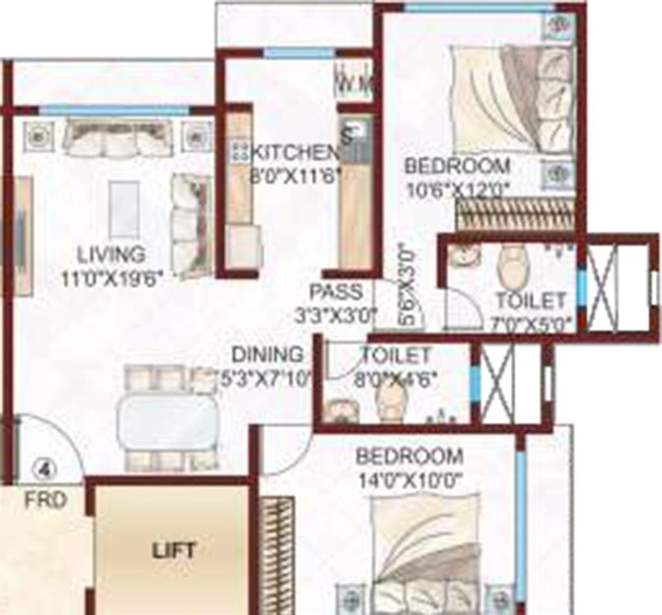 2 BHK Flat in Kabra Argentum in Goregaon West, Mumbai - Image 829783