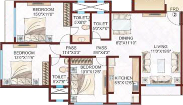 3 BHK Flat in Kabra Argentum in Goregaon West, Mumbai - Image 829784