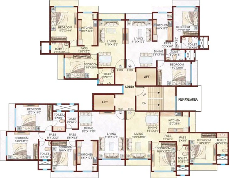 Floor Plan of Kabra Argentum in Goregaon West, Mumbai - Image 212944