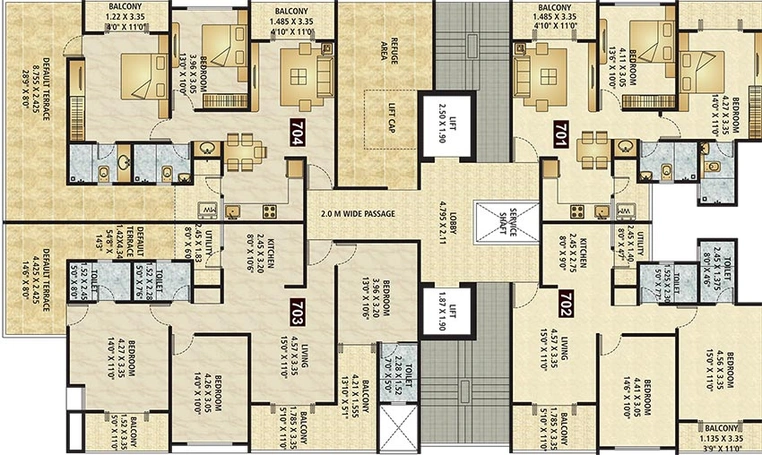 Floor Plan of Makwana Vrindanand Bliss in Baner, Pune - Image 212808
