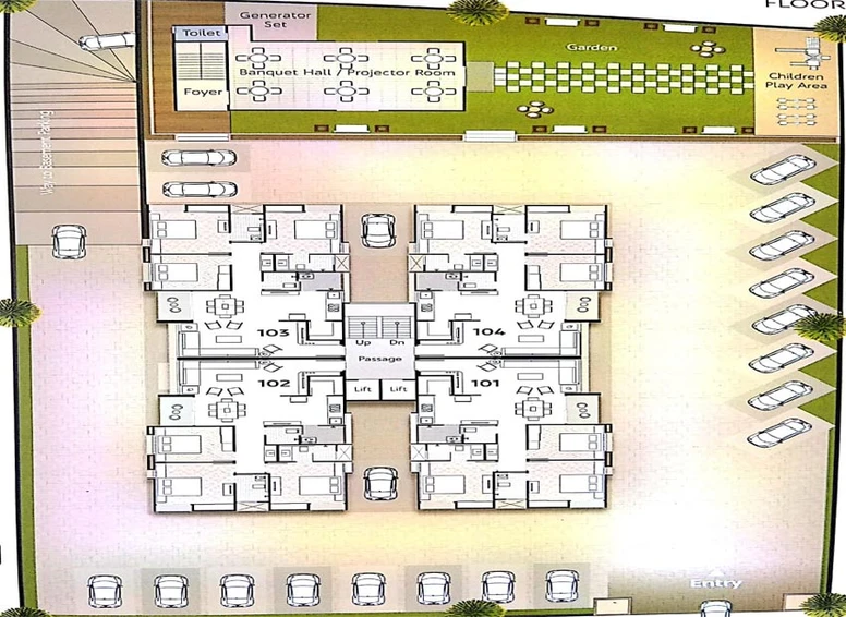 Master Plan of Galaxy Heights in Chhani, Vadodara - Image 117307