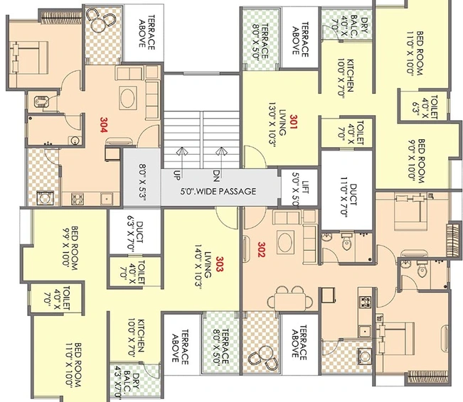 Floor Plan of Maple Sai Krupa in Lohegaon, Pune - Image 212933