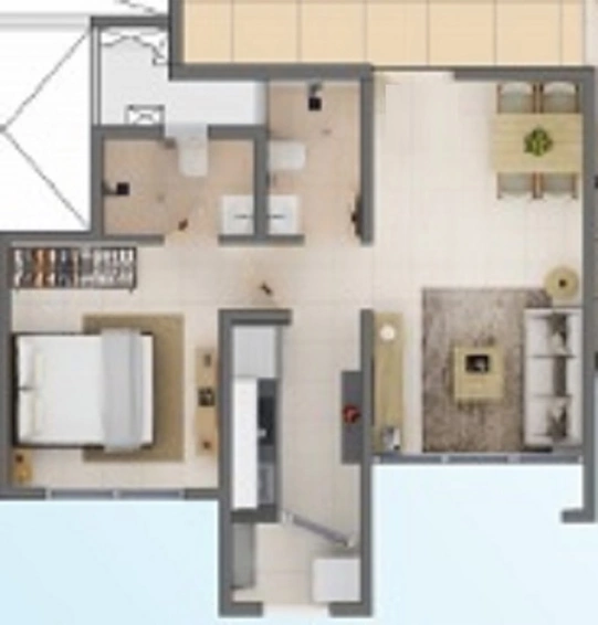 1 BHK Flat in Poddar Riviera in Kalyan West, Thane - Image 829786
