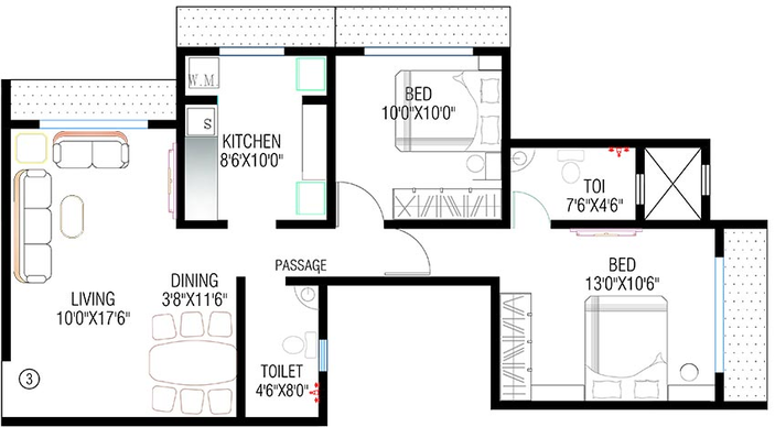 2 BHK Flat in Kabra Christina in Goregaon West, Mumbai - Image 829792