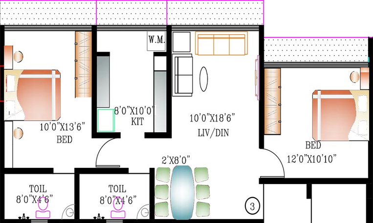 2 BHK Flat in Kabra New Vinay in Santacruz East, Mumbai - Image 829808