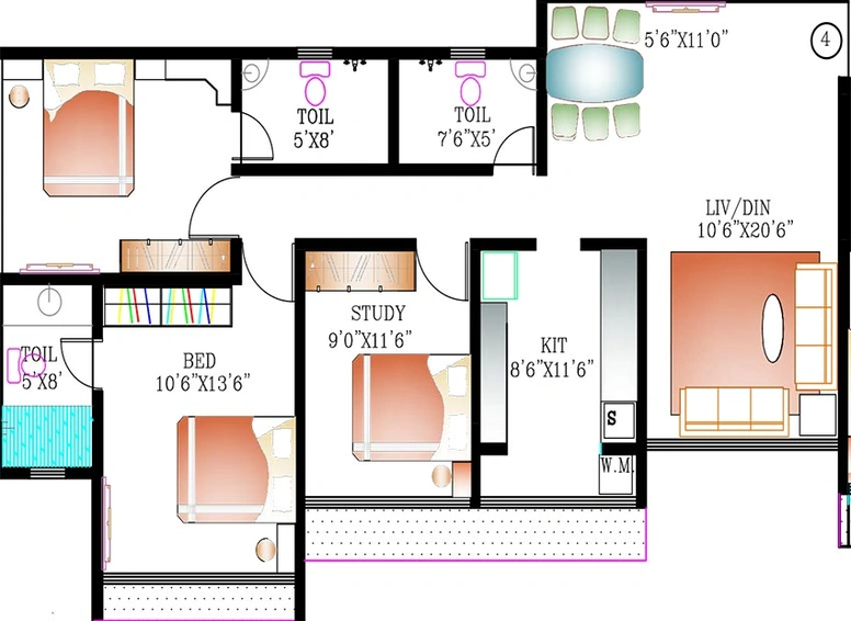 3 BHK Flat in Kabra New Vinay in Santacruz East, Mumbai - Image 829810