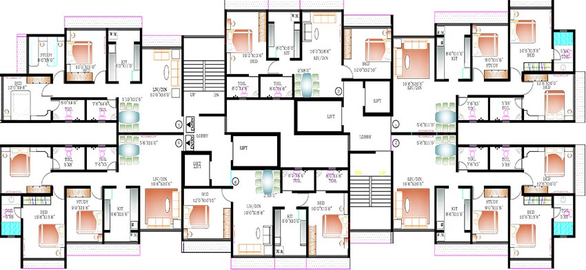 Floor Plan of Kabra New Vinay in Santacruz East, Mumbai - Image 213017
