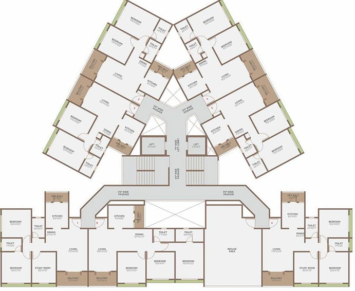 Floor Plan of Pragati Arista in Moshi, Pune - Image 213060