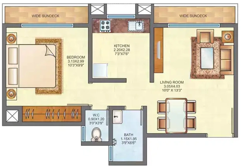 1 BHK Flat in Raunak City 4 in Kalyan West, Thane - Image 829818