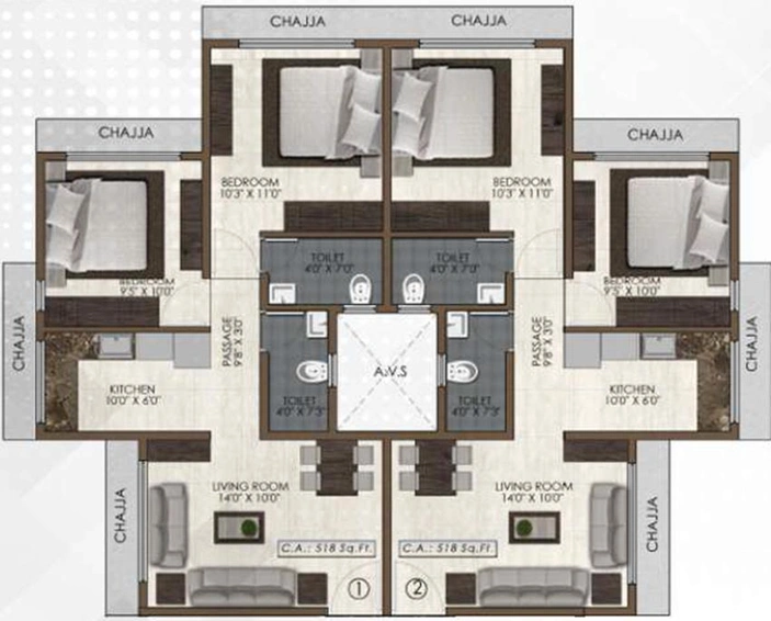 Floor Plan of Pranav Abhiram CHSL in Kandivali West, Mumbai - Image 213098