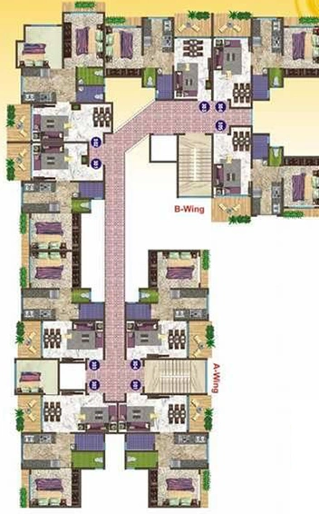 Floor Plan of Shree Om Residency in Kalyan West, Thane - Image 213116